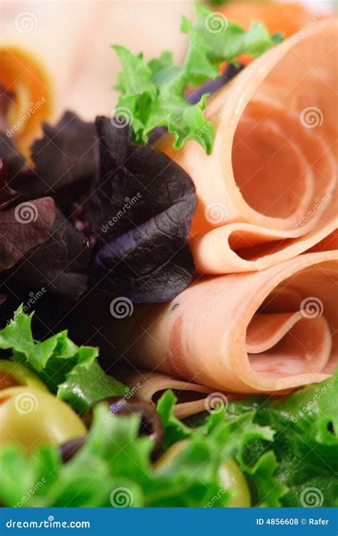 Organic deli meats stock photo. Image of olives, salami - 4856608