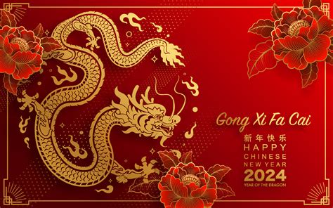 Happy chinese new year 2024 the dragon zodiac sign 24134455 Vector Art ...