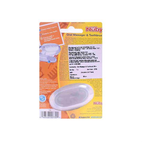 NUBY Soft silicon oral massager & tooth brush with storage case - 3+m