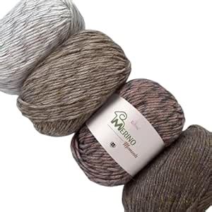 Merino Moments Chunky Merino Wool Yarn for Crocheting, 4 Skeins, 456Yds ...