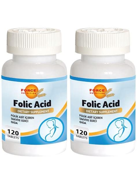 Folic Acid 400 Mcg 2x120 Tablet Folik Asit
