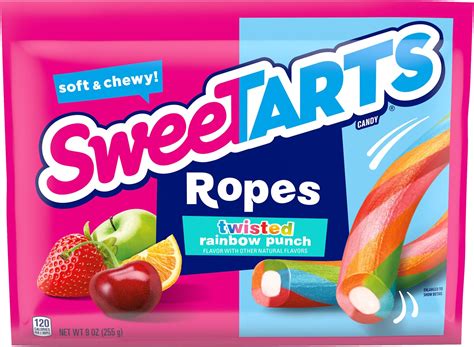 Amazon.com : SweeTARTS Ropes, Candy, Twisted Rainbow Punch, Soft and ...