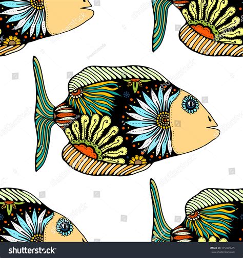 Image result for Hand Drawn Fish Pattern