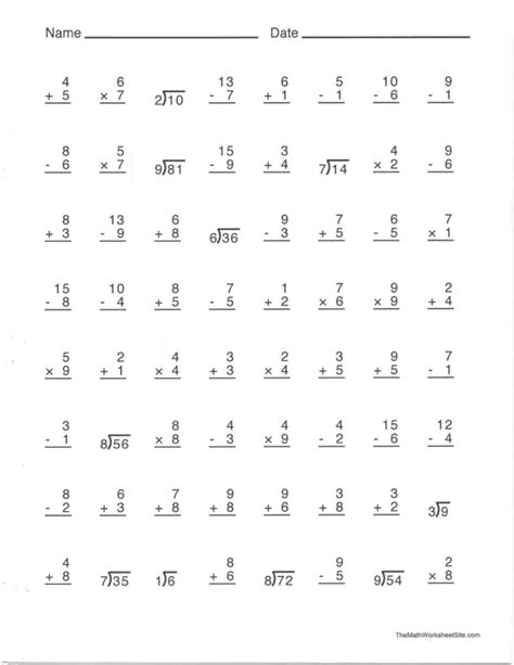 Image result for Math Equation Level Math Fact Lab Printable Answer Key