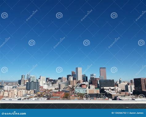 Denver city Skyline editorial photography. Image of city - 134266752
