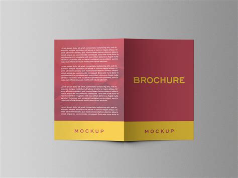 Front/Back A4 Bi-fold Brochure Mockup | Free PSD Templates