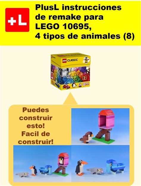 PlusL instrucciones de remake para LEGO 10695,4 tipos de animales (8 ...