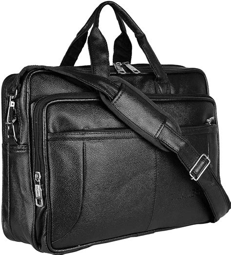 LIONCROWN Thames Faux Leather 15.6 Laptop Messenger Bag/Office Laptop ...