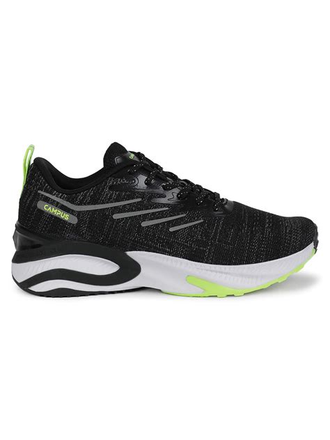 Buy Campus CAMP-SPUNKY Black Green Men's Running Shoes Online | Campus ...