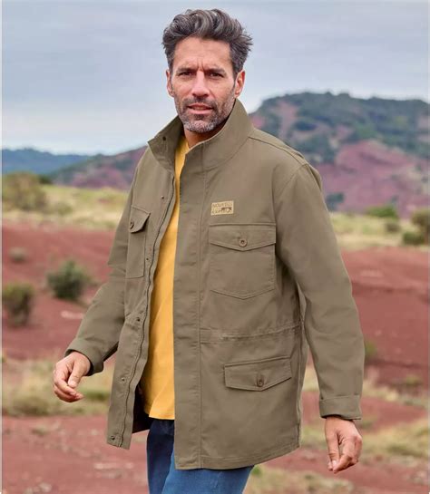 Men's Taupe Safari Jacket | Atlas For Men