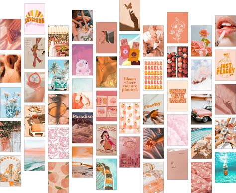 Paper9store Pack Of 50 Aesthetic Wall Collage Kit - 4×6 Inches Self ...