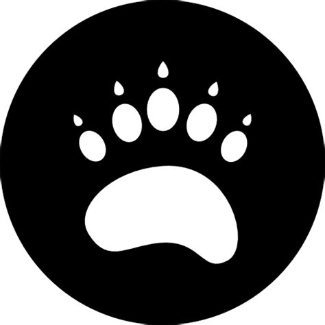 Bear Paw Circule - Free animals icons