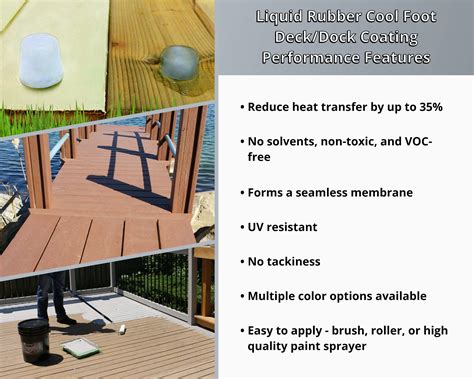 Liquid Rubber Cool Foot Deck Coating - Solar Protection Deck Paint, Non ...
