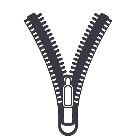 Zipper creative illustration and black zipper vector art isolated on a ...