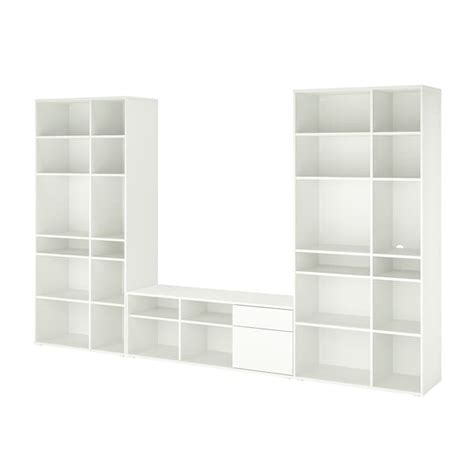 VIHALS TV/storage combination, white, 337x37x200 cm (1325/8x145/8x783/4 ...