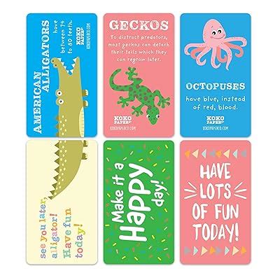 Lunch Notes for Kids with Fun Animal Facts | Pack of India | Ubuy