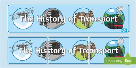 The History of Transport Display Banner (teacher made)