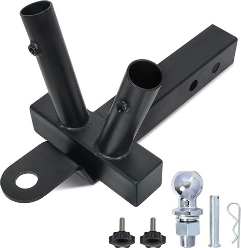 Buy 2-in-1 Hitch Mount Double Flag Pole Holder Kit With Anti-Wobble ...