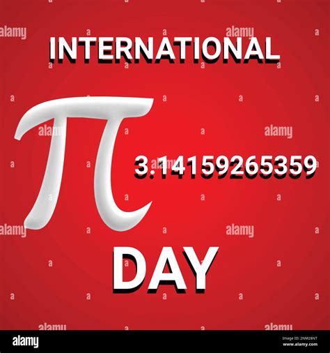 Vector Illustration of International Pi Day background with text and ...