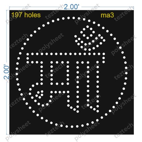 MA3 2X2FEET 197HOLES