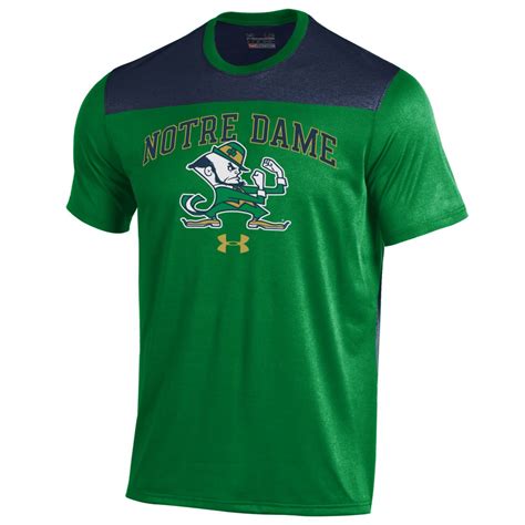 Under Armour Notre Dame Fighting Irish Kelly Green/Navy Foundation Tech ...