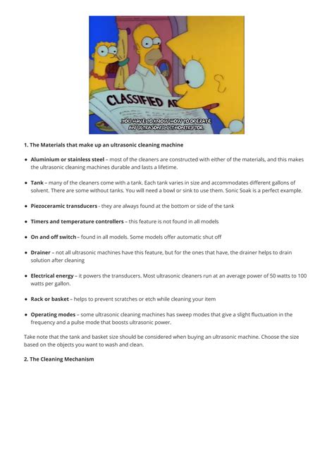 Top 10 Things to Know about Ultrasonic Cleaning Machine | PDF