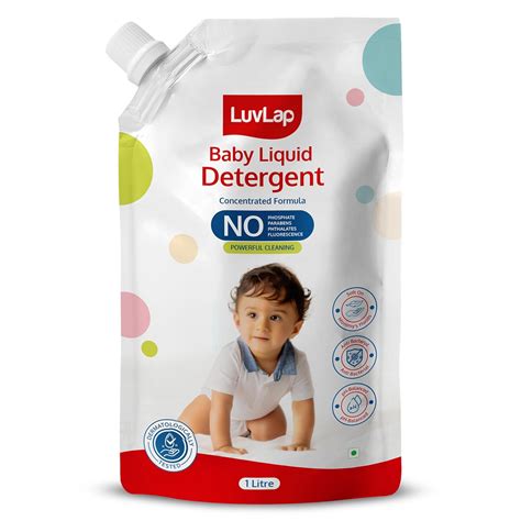 LuvLap Baby Laundry Detergent Refill pack- 1000ml, pH Balanced, No ...