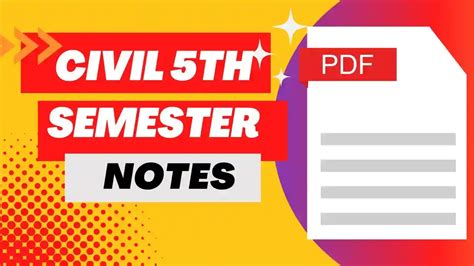 Civil 5th Semester All Subject MSBTE notes pdf download - MSBTE DIPLOMA