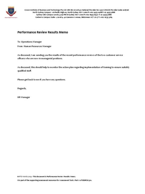 Image result for Performance Objectives Examples Memo