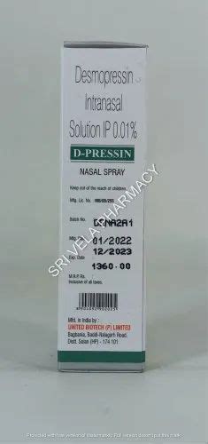 Nasal Spray - D Pressin Nasal Spray (Desmopressin Intranasal Solution ...