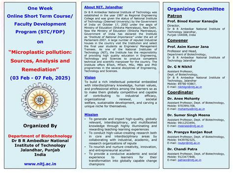 One Week Online Short Term Course/Faculty Development Program (STC/FDP ...
