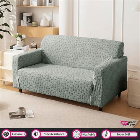Smoke 3D Leaf Jacquard Sofa Cover – Great Happy IN