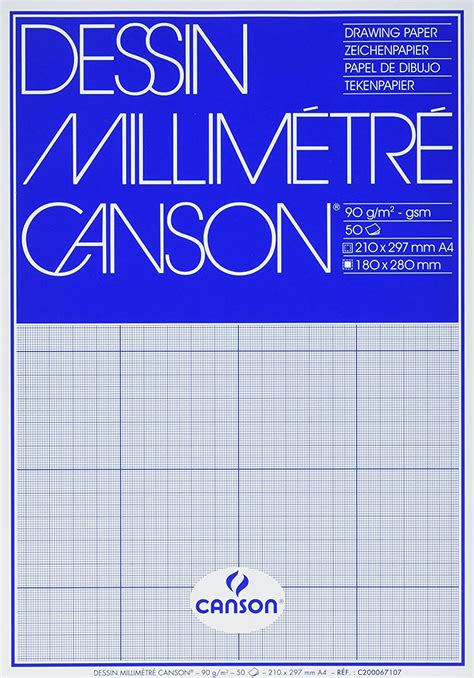 Canson Dessin Graph Pad - A4, Blue Grid : Amazon.in: Home & Kitchen