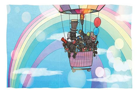 Buy ArtStory Vinyl Characters in Hot Air Balloon Wall Sticker (40 cm x ...