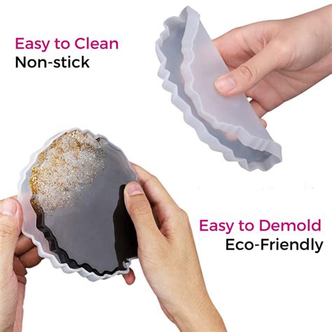 Resin Coaster Silicone Mould Agate 4 Inch for Art Photo Frame - Oytra