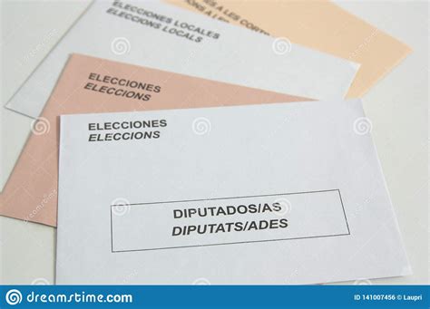 Spanish Electoral Envelopes on a Table Editorial Photo - Image of ...