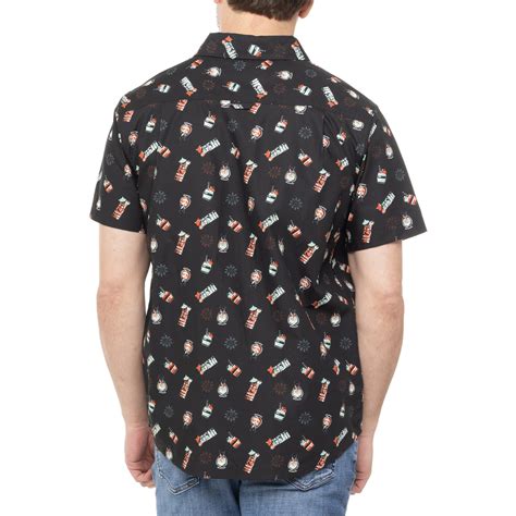 Hurley Freaky Tiki Print Woven Shirt- Short Sleeve - Save 50%