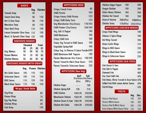 Menu at The Asian Wok, Delhi, 929/34 G.F