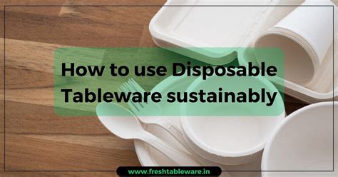 7 Smart Ways How to use Disposable Tableware sustainably