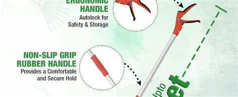 Sharpex 5.2 Feet Long Arm Long Reach Picker Stick | Heavy Duty ...