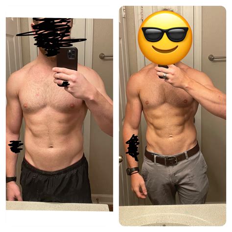 2 lbs Fat Loss Before and After 5 feet 11 Male 170 lbs to 168 lbs | Fat ...