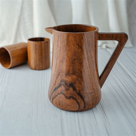Teakwood Water Jug - 1000 ML | Serveware | Jar | The Brand Barrel