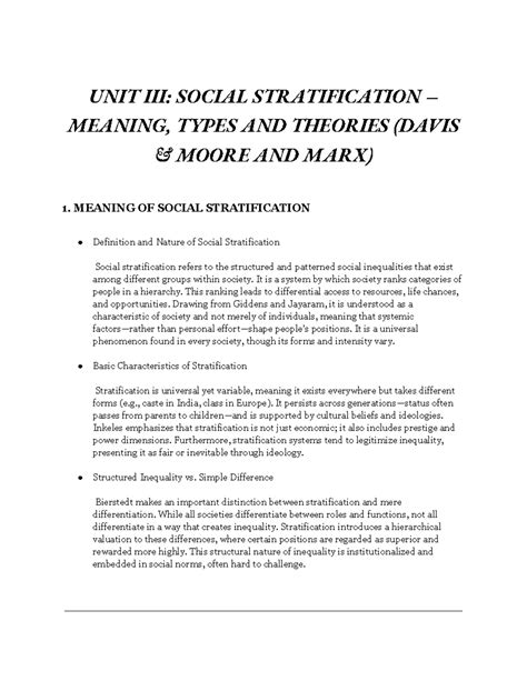 SOCIO 3: Social Stratification - Meaning, Types & Theories (Davis ...