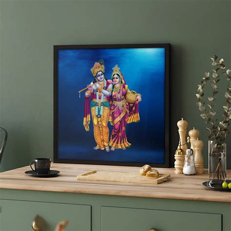 Radha Krishna Playing Flute Traditional Look – Ritwikas