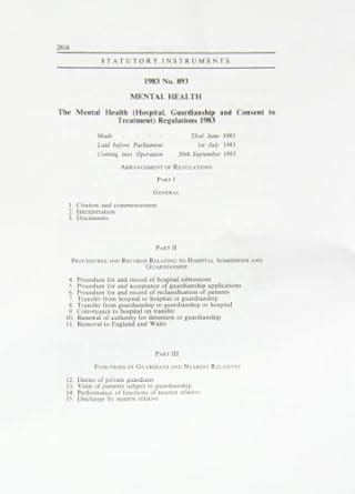 Buy The mental health (hospital, guardianship and consent to treatment ...