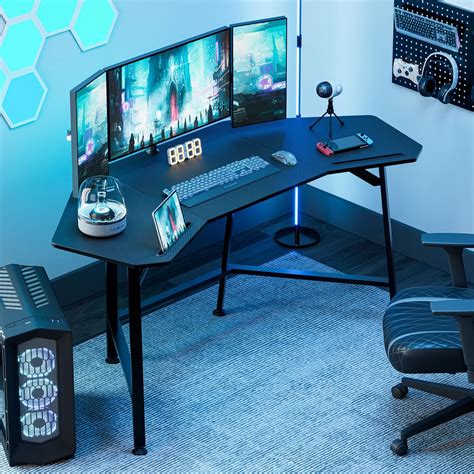 EUREKAERGONOMIC EUREKA ERGONOMIC Gaming Desk Wing-Shaped Desks,63 India ...