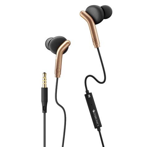 ZEBRONICS Bro 3.5Mm Wired in Ear Earphones, in-Line Mic, Deep Bass, 1 ...