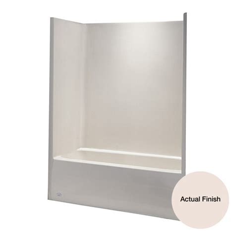 Aqua Glass 60"H x 79-1/4"W x 32-1/8"L Biscuit 1-Piece Shower Kit at ...