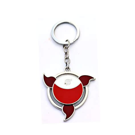 Buy Narutoo Uchiha Clan Logo Rotating Metal Keychain | Gaara ...