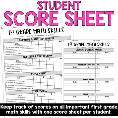 Image result for 1st Grade Math Checklist